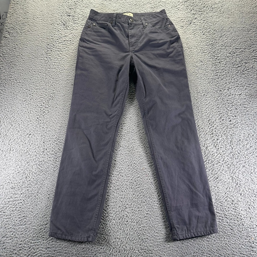 Blue Mountain Pant Womens 4 Gray Cotton Chino Straight Business Career Office